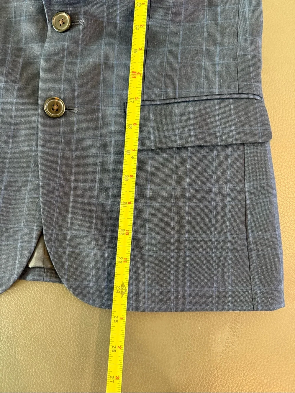 Ralph Lauren Black Label Boys Teens 14R Blue Plaid Blazer Sports Coat